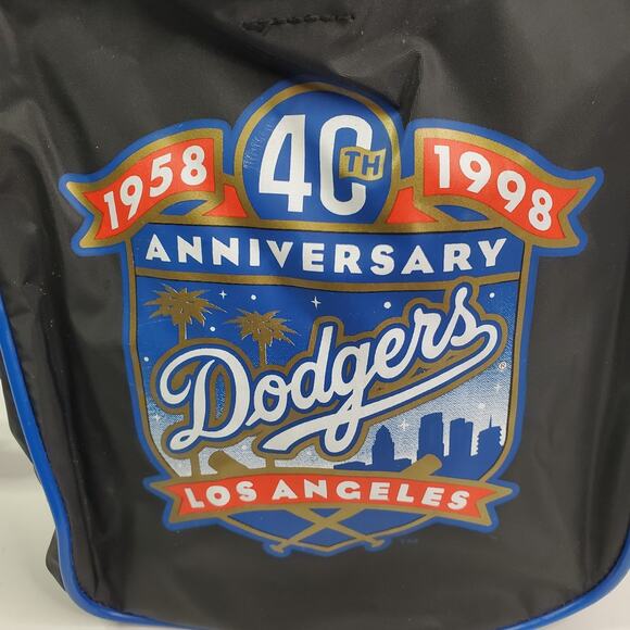 LA Dodgers 1998 Vintage Black Vinyl Duffle Bag MLB Baseball Giveaway - Picture 6 of 10